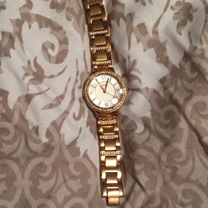 Gold Fossil watch